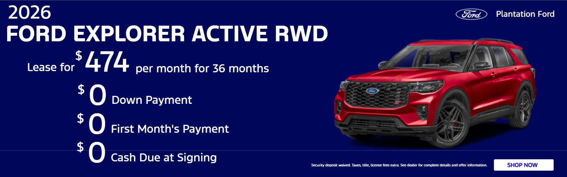 Explorer Lease Deal