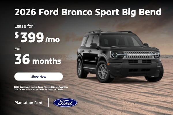 Ford Bronco Sport Big Bend Lease for $399/mo. for 36 months